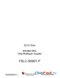 Datasheet FSLC-S090T-P производства Hitachi Metals