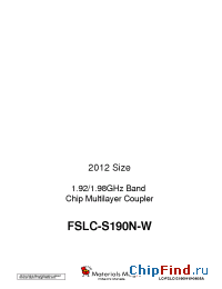 Datasheet LC-FSLC-S190N-W-0408A производства Hitachi Metals
