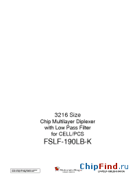 Datasheet LF-FSLF-190LB-K-0410A производства Hitachi Metals