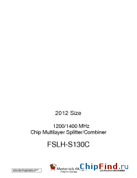Datasheet LH-FSLH-S130C-0406A производства Hitachi Metals