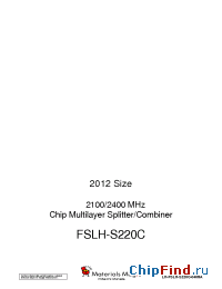 Datasheet LH-FSLH-S220C-0406A производства Hitachi Metals