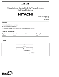 Datasheet 1SS198 производства Hitachi