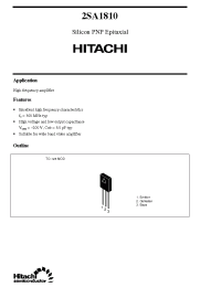Datasheet 2SA1810 производства Hitachi
