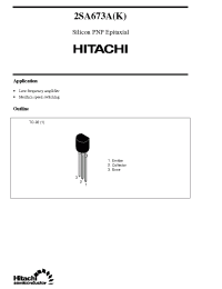 Datasheet 2SA673AK производства Hitachi