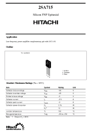 Datasheet 2SA715 производства Hitachi