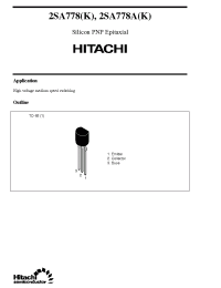 Datasheet 2SA778A(K) производства Hitachi