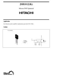 Datasheet 2SB1012K производства Hitachi