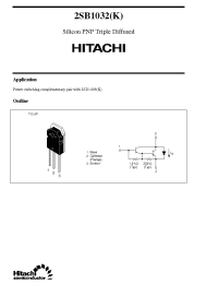 Datasheet 2SB1032(K) производства Hitachi