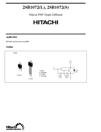 Datasheet 2SB1072L производства Hitachi