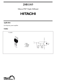 Datasheet 2SB1103 производства Hitachi