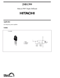 Datasheet 2SB1399 производства Hitachi