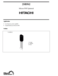 Datasheet 2SB562 производства Hitachi