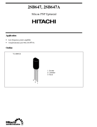 Datasheet 2SB647 производства Hitachi