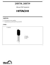 Datasheet 2SB738 производства Hitachi