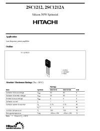 Datasheet 2SC1212 производства Hitachi