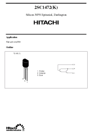Datasheet 2SC1472K производства Hitachi