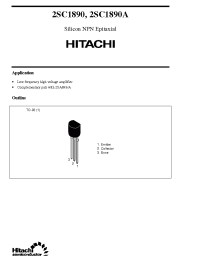 Datasheet 2SC1890A производства Hitachi