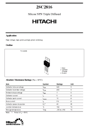 Datasheet 2SC2816 производства Hitachi