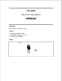 Datasheet 2SC4692 производства Hitachi