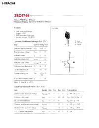 Datasheet 2SC4744 производства Hitachi