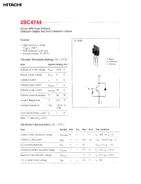 Datasheet 2SC4744 manufacturer Hitachi