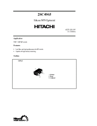 Datasheet 2SC4965 производства Hitachi
