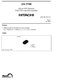 Datasheet 2SC5700 производства Hitachi