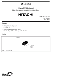 Datasheet 2SC5702 производства Hitachi