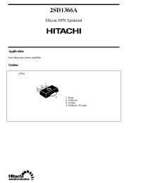 Datasheet 2SD1366A производства Hitachi