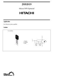 Datasheet 2SD2019 производства Hitachi