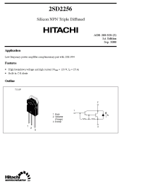 Datasheet 2SD2256 производства Hitachi