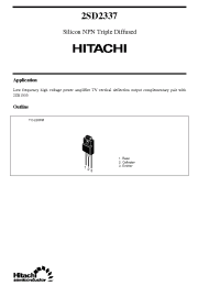 Datasheet 2SD2337 производства Hitachi