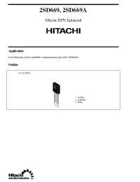 Datasheet 2SD669A производства Hitachi