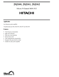 Datasheet 2SJ160 производства Hitachi