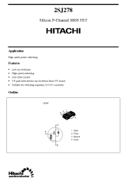 Datasheet 2SJ278 производства Hitachi