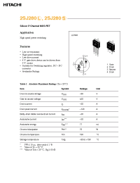 Datasheet 2SJ280 производства Hitachi