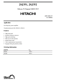Datasheet 2SJ351 производства Hitachi
