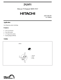 Datasheet 2SJ451 производства Hitachi