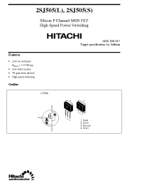 Datasheet 2SJ505 производства Hitachi