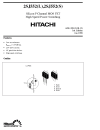 Datasheet 2SJ552L производства Hitachi