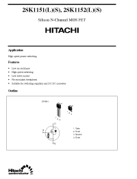 Datasheet 2SK1152S производства Hitachi