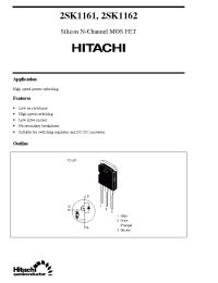 Datasheet 2SK1161 производства Hitachi