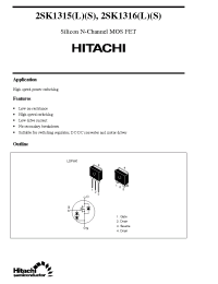 Datasheet 2SK1315L производства Hitachi