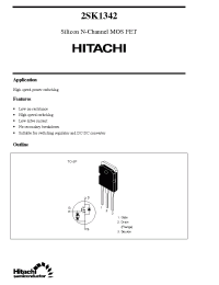 Datasheet 2SK1342 производства Hitachi