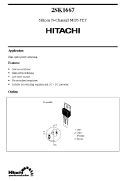 Datasheet 2SK1667 производства Hitachi