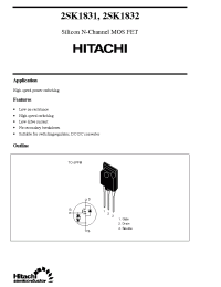 Datasheet 2SK1832 производства Hitachi