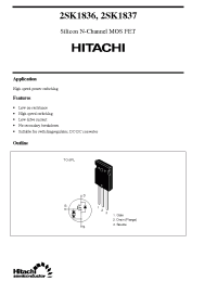 Datasheet 2SK1836 производства Hitachi