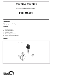 Datasheet 2SK2114 производства Hitachi