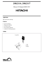Datasheet 2SK2117 производства Hitachi