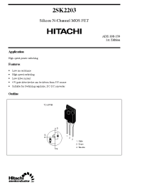 Datasheet 2SK2203 производства Hitachi